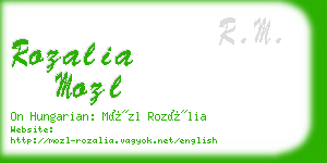 rozalia mozl business card